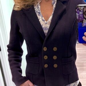 Women's Black Double-Breasted Jacket